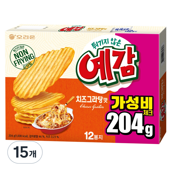오리온 예감 치즈그라탕 12p, 204g, 15개