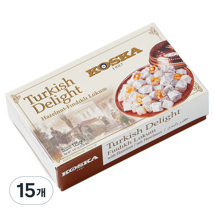 코스카 터키쉬 딜라이트 헤이즐넛, 125g, 15개