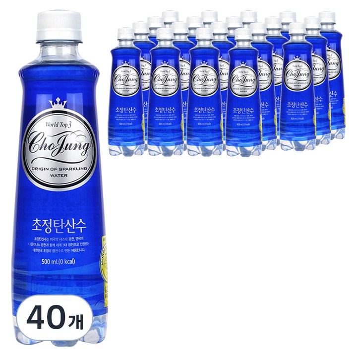 초정탄산수 플레인, 500ml, 40개