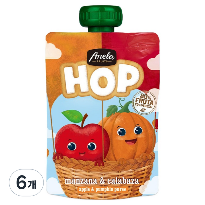 아넬라 HOP 퓨레, 100g, 6개, 혼합맛(사과/단호박)