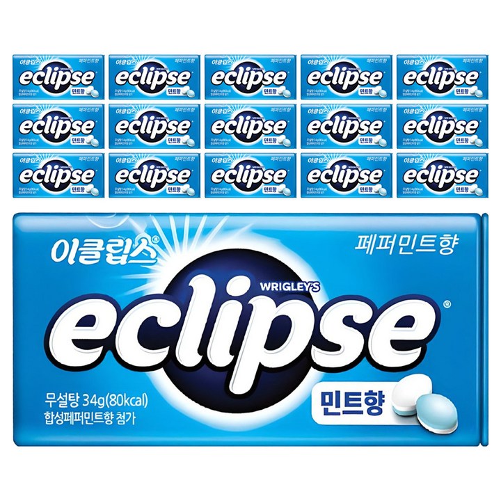 이클립스 페퍼민트향 캔디, 34g, 16개