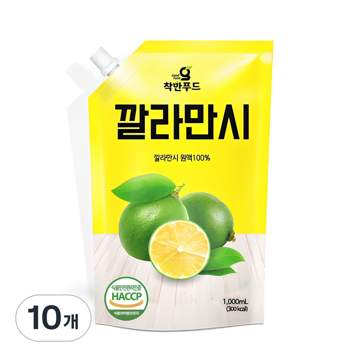 착한푸드 깔라만시 원액, 1L, 10개