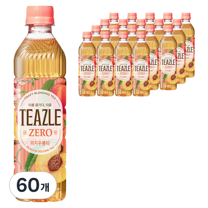 티즐 제로 피치우롱티, 500ml, 60개