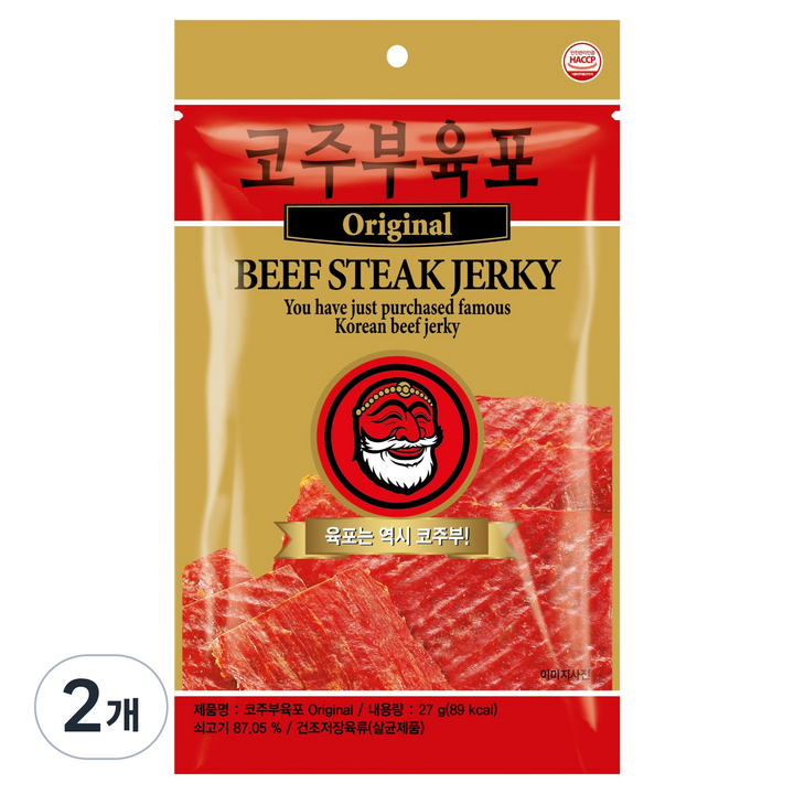 코주부 육포 Original, 27g, 2개
