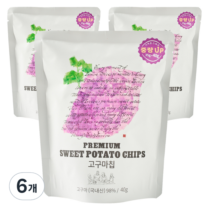 인비바 고구마칩, 40g, 6개