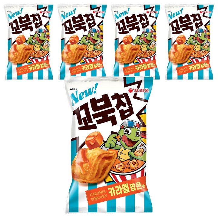 꼬북칩 카라멜팝콘맛, 108g, 5개