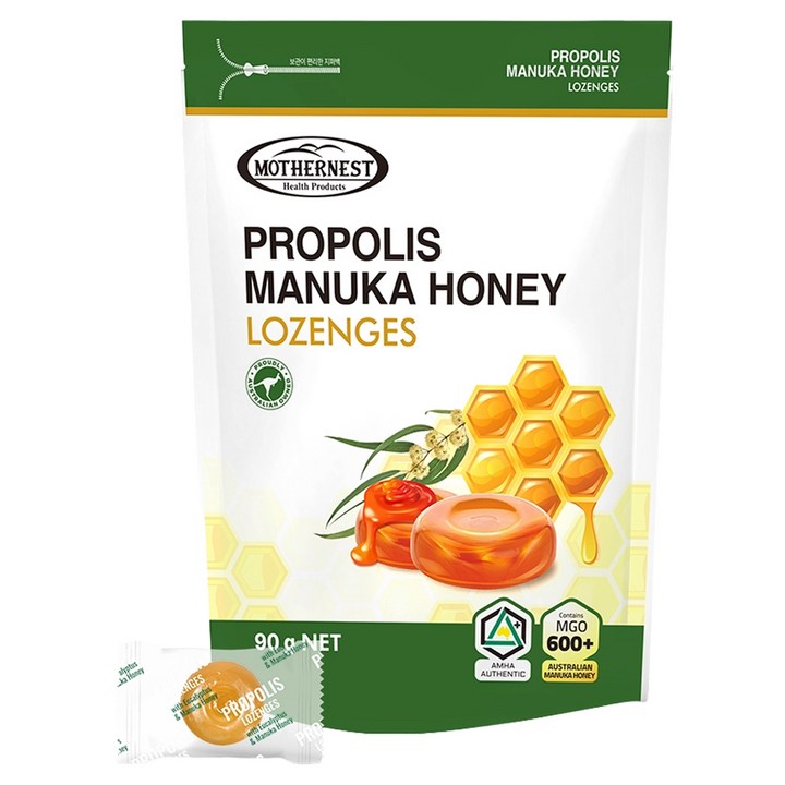 마더네스트 프로폴리스 마누카허니 로젠지스 캔디 MGO600+, 90g, 1개