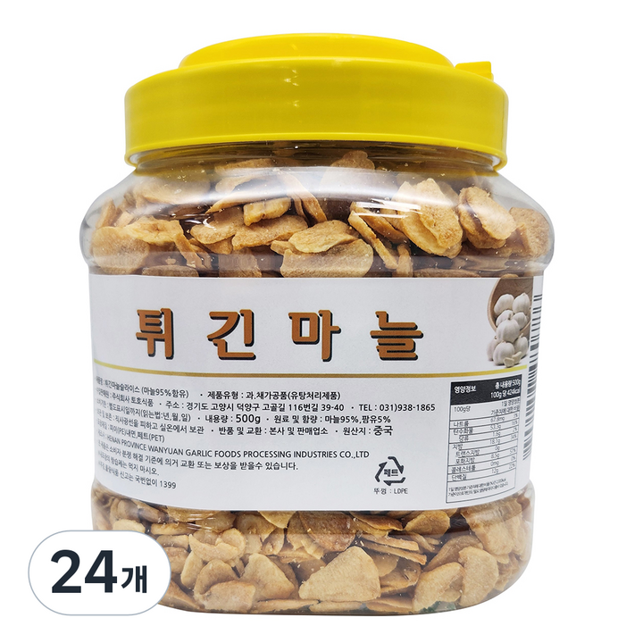 토호식품 튀긴마늘, 500g, 24개
