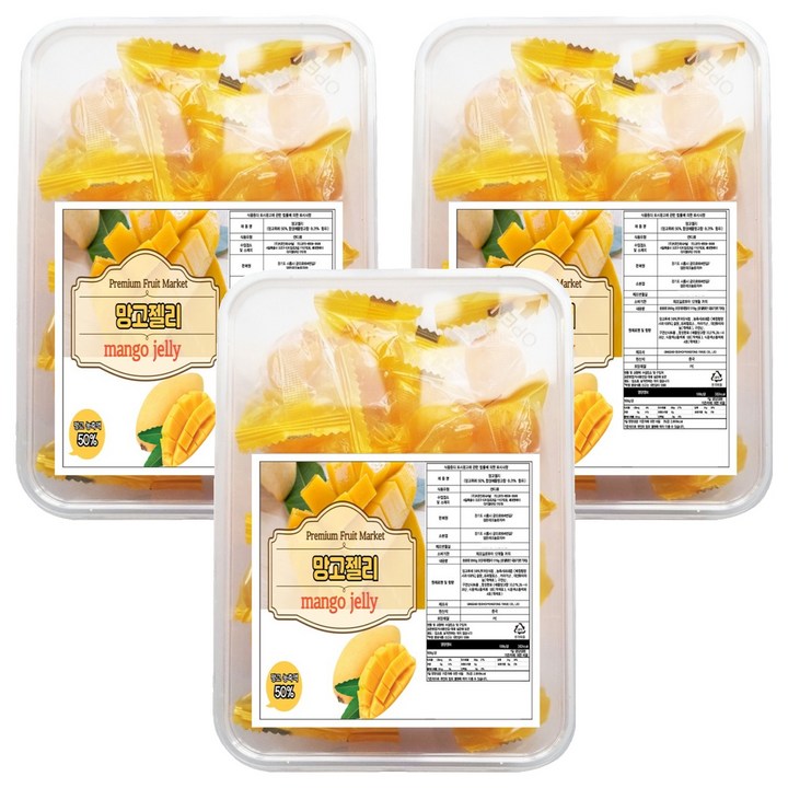 데일드 탱글 젤리 망고맛, 200g, 3개