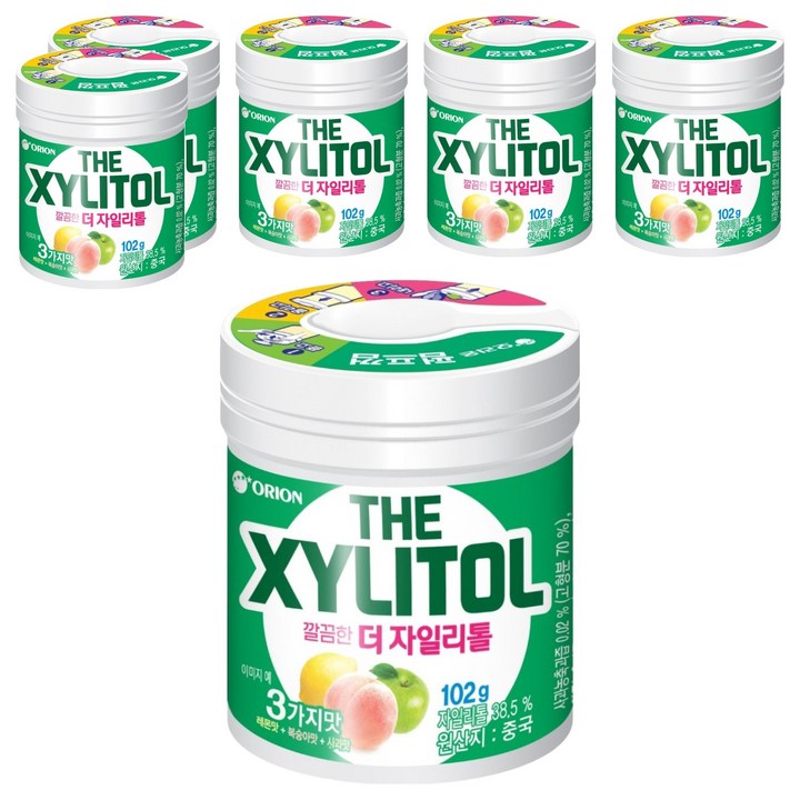 오리온 더자일리톨 츄잉껌, 102g, 6개