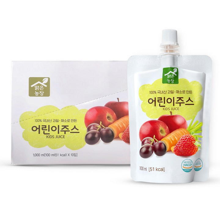 맑은농장 어린이주스, 100ml, 10개