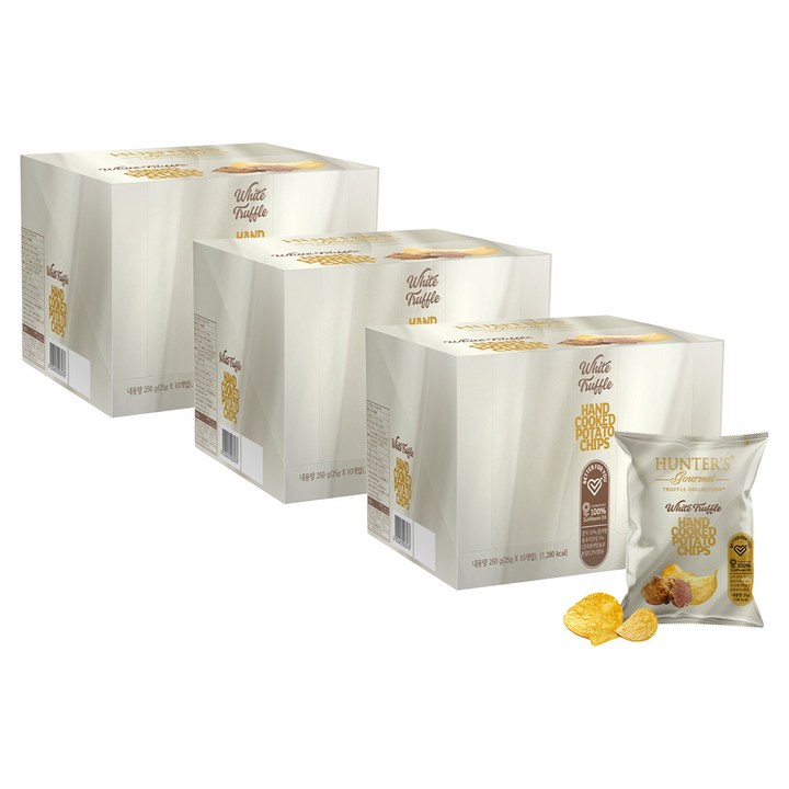 헌터스고메 화이트트러플 포테이토칩, 250g, 3개
