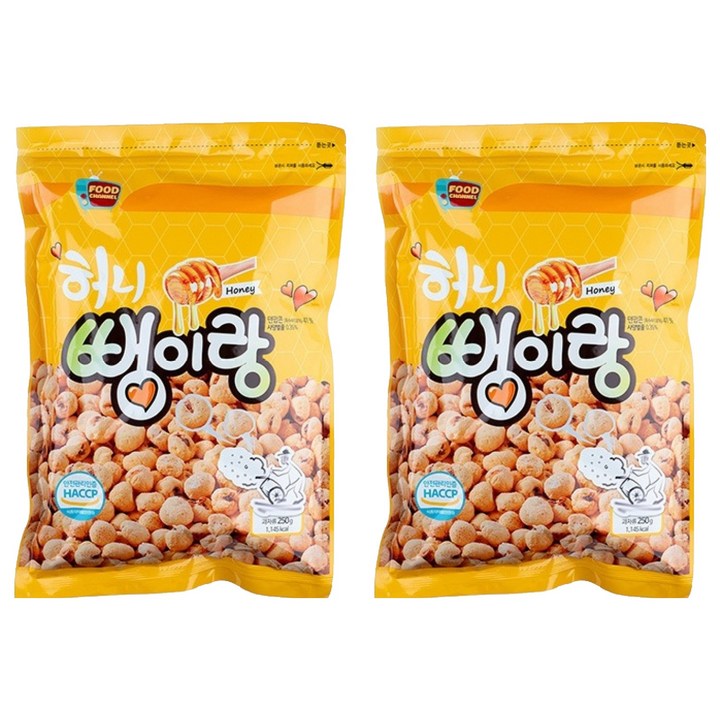 우리식품 허니 뻥이랑, 250g, 2개