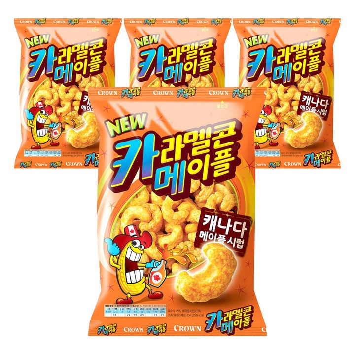 크라운 카라멜 메이플콘, 154g, 4개