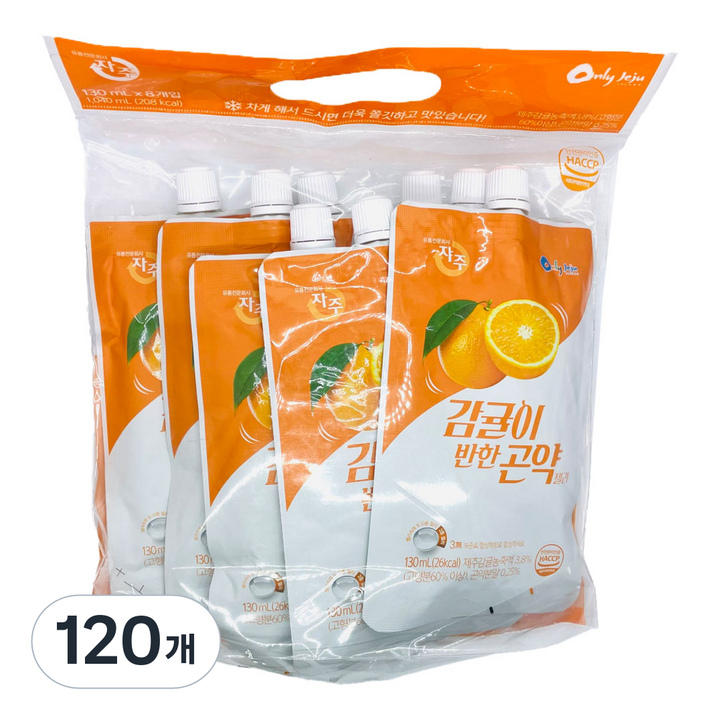자주 제주 감귤이 반한 곤약젤리 8p, 130ml, 120개