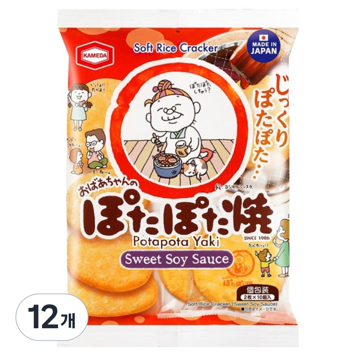 카메다 포타포타야키 간장맛 쌀과자, 117.2g, 12개