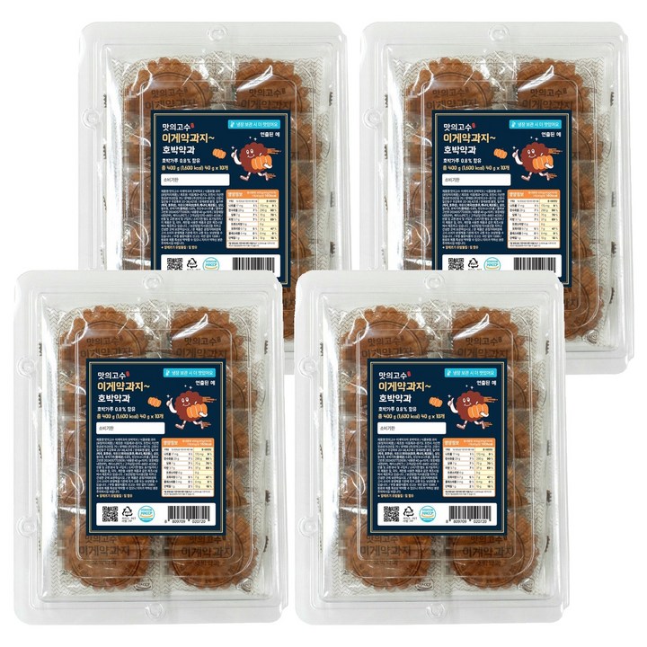 맛의고수 이게약과지 호박약과 40gx10개, 400g, 4개