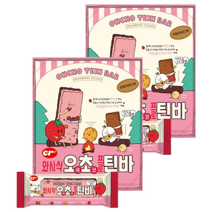 씨알로 오초틴바 스트로베리 크런치 12p, 360g, 2개