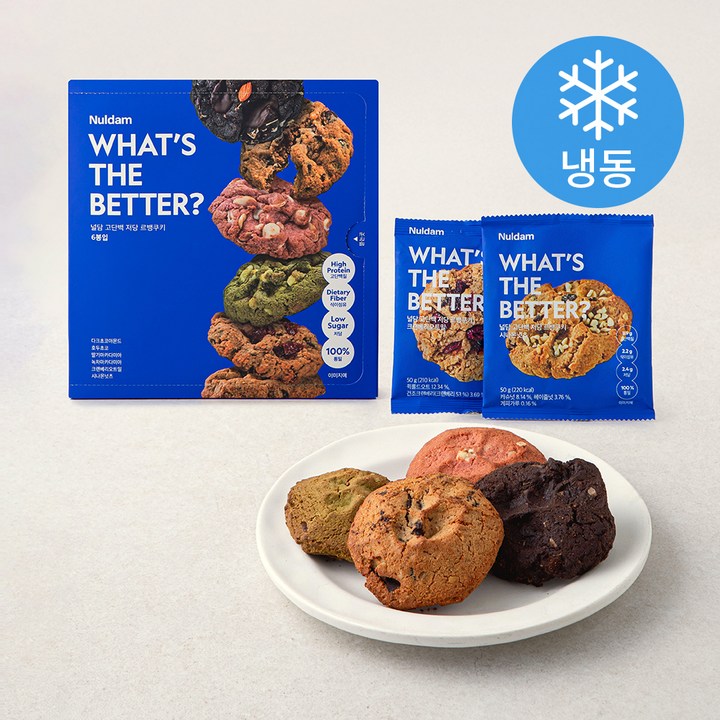 널담 통밀 저당 고단백 르뱅 쿠키 6종 세트 (냉동), 50g, 6개입, 1세트