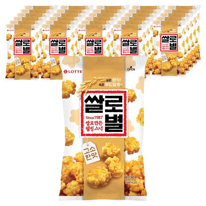 롯데제과 쌀로만든 쌀로별 고소한맛, 78g, 48개