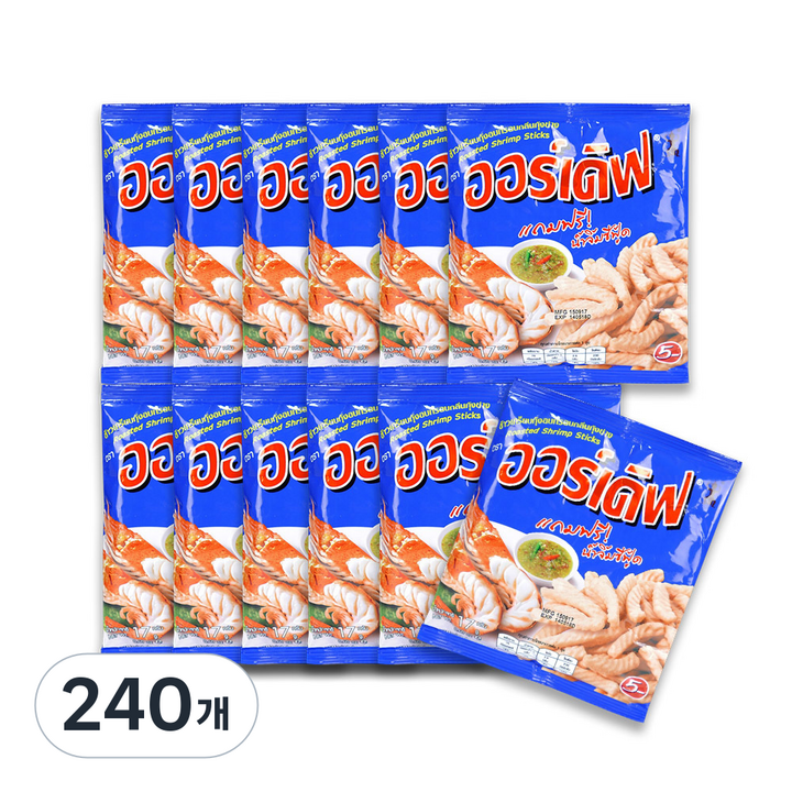 오더브 새우스틱 새우시즈닝, 17g, 240개