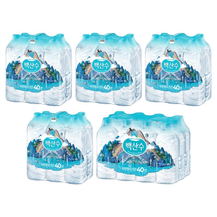 백산수 생수 무라벨 2L 24p + 1L 12p, 1세트