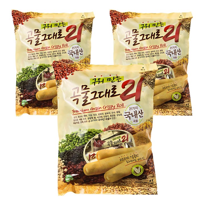 곡물그대로21 크리스피롤, 650g, 3개