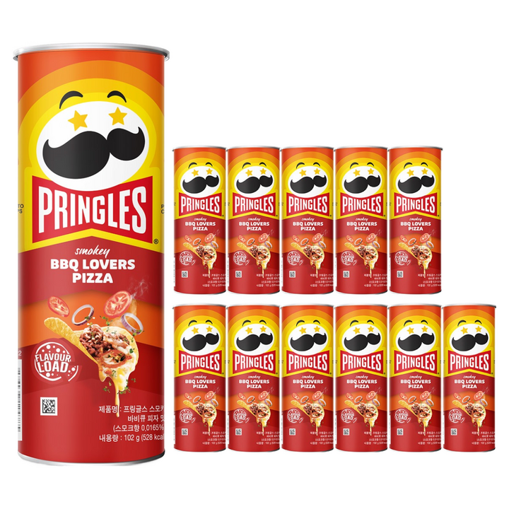 프링글스 스모키 바비큐 피자맛, 102g, 12개