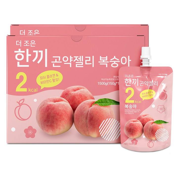 더존건강 더 조은 한끼곤약젤리 복숭아 10개입, 1.5kg, 2개