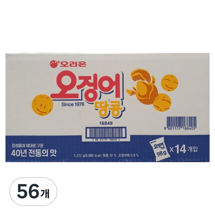 오징어땅콩, 98g, 56개
