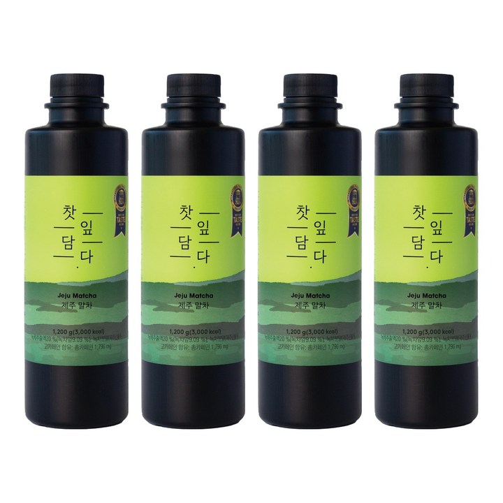 스위트컵 찻잎담다 제주 말차, 1.2kg, 4개