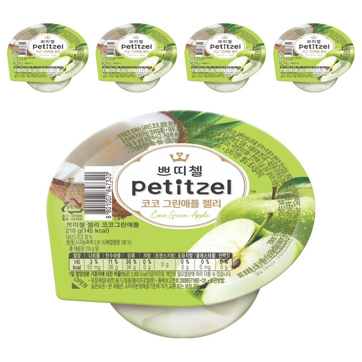 쁘띠첼 코코그린애플 푸딩 1개입, 5개, 210g