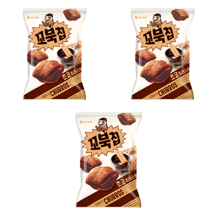 꼬북칩 초코츄러스, 120g, 3개