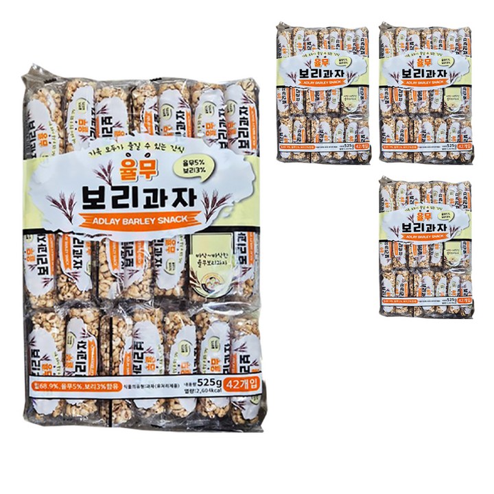 율무 보리과자, 525g, 4개