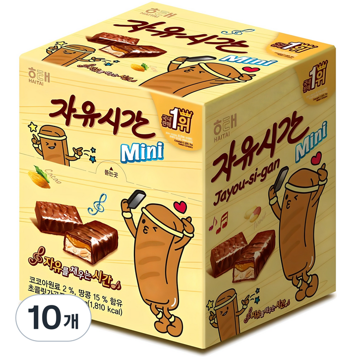 자유시간 미니 초콜릿, 380g, 10개
