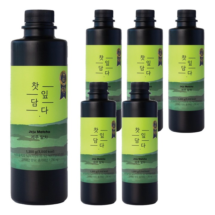 스위트컵 찻잎담다 제주 말차, 1.2kg, 6개