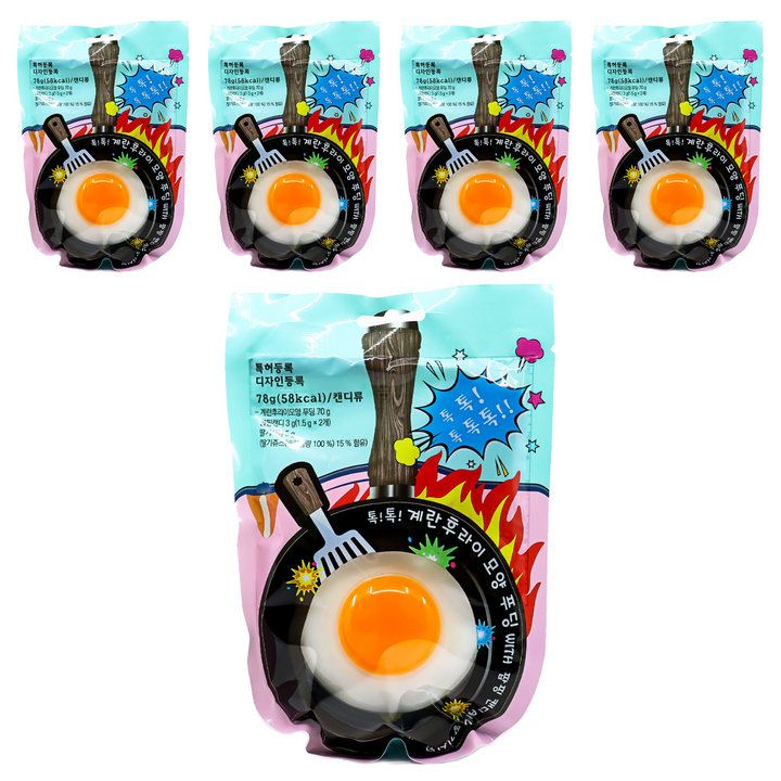 계란 후라이 모양 푸딩, 78g, 5개