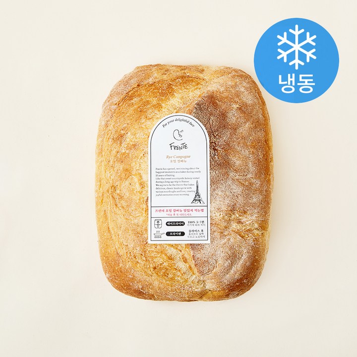 프렌떼 호밀 깜빠뉴 (냉동), 435g, 1개