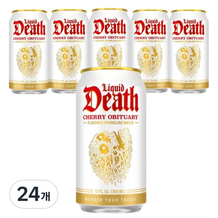 리퀴드데스 체리향 스파클링 워터, 24개, 355ml