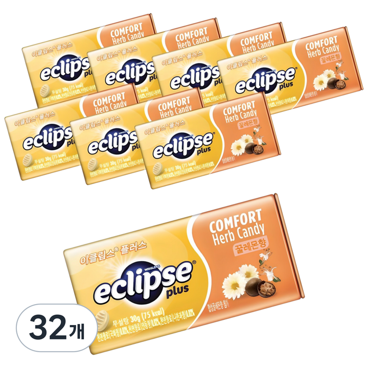 이클립스 플러스 허브캔디 꿀레몬향, 30g, 32개
