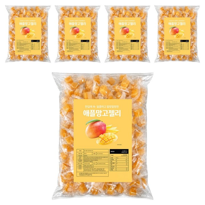 망고퓌레 32% 망고젤리, 1kg, 5개