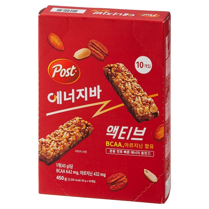 포스트 에너지바 액티브, 45g, 10개