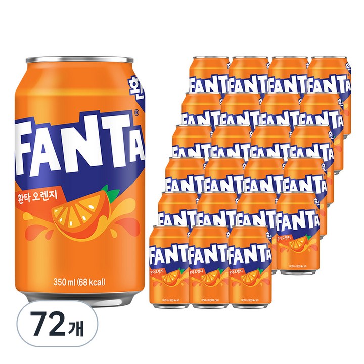 환타 오렌지 탄산음료, 350ml, 72개