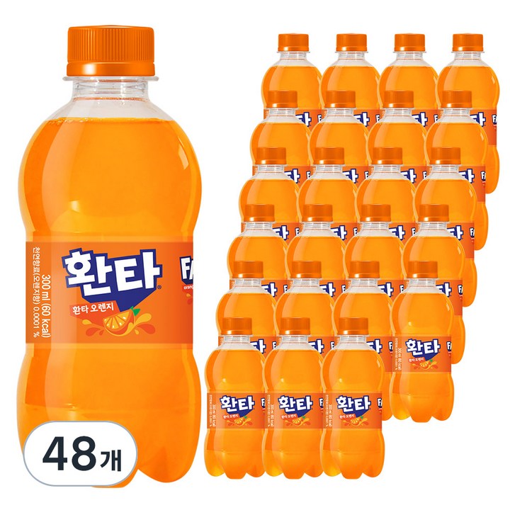 환타 오렌지 탄산음료, 300ml, 48개