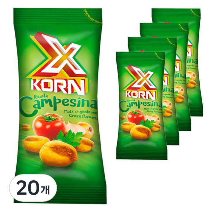 XKORN 옥수수 스낵 야채맛, 30g, 20개