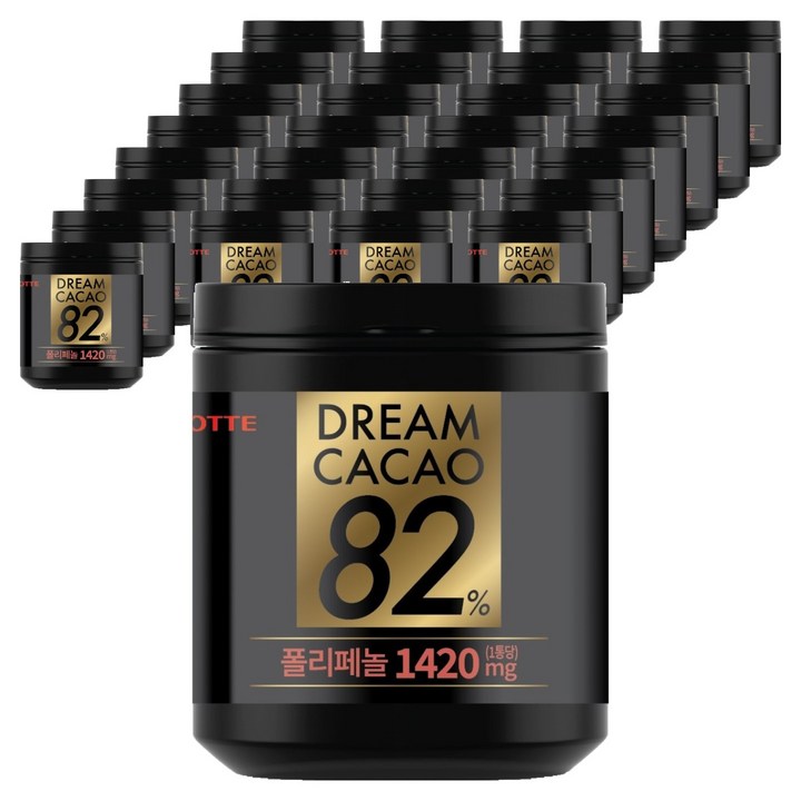 롯데웰푸드 드림카카오 82% 폴리페놀 초콜릿, 86g, 30개