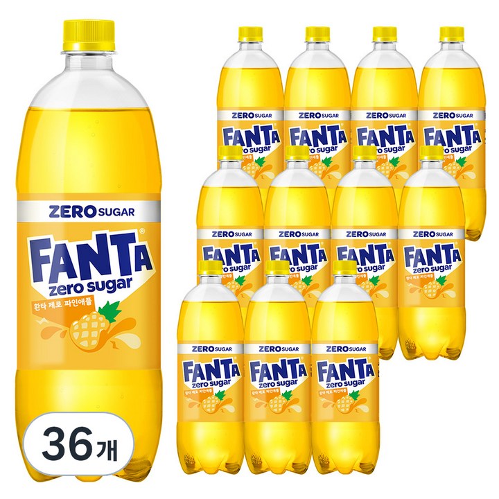 환타 제로 파인애플, 1L, 36개
