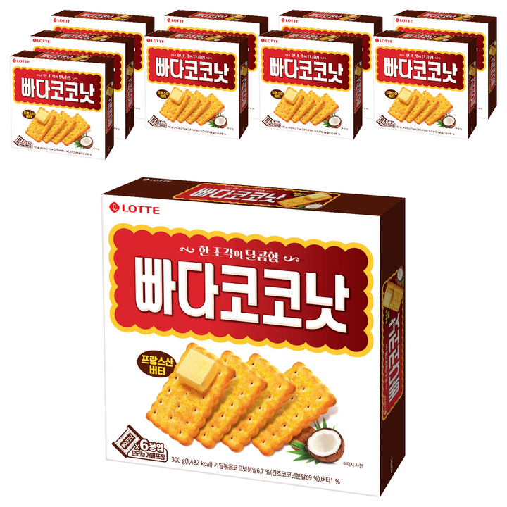 롯데웰푸드 빠다코코낫, 300g, 10개