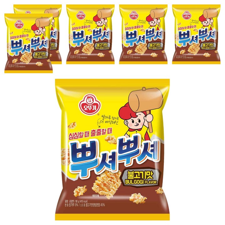 오뚜기 뿌셔뿌셔 불고기맛, 90g, 6개