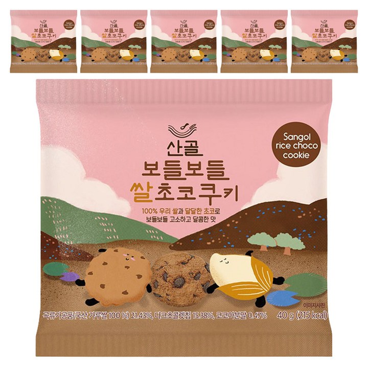 에코맘의산골이유식 산골쌀쿠키, 쌀초코, 40g, 6개